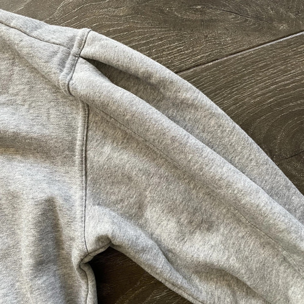 Womens S MAEVE Anthropologie Gray V-Neck Twofer Pullover Sweatshirt White Boho - Picture 7 of 12